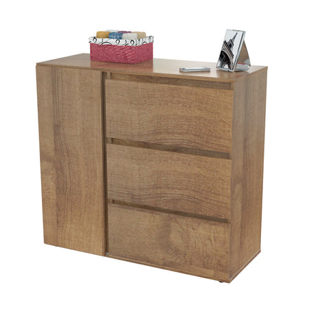 Cómoda Amaretto 100x91cm con Tres Cajones y con Patas - CAJONERAS Y COMODAS | Bylmo