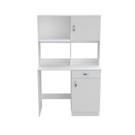 Alacena Blanco 110x179cm con Un Cajón y con Espacio para Microondas - ALACENAS Y MUEBLES MICROONDAS | Bylmo