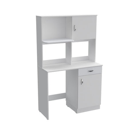 Alacena Blanco 110x179cm con Un Cajón y con Espacio para Microondas - ALACENAS Y MUEBLES MICROONDAS | Bylmo