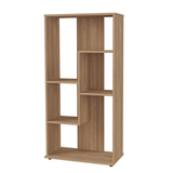 Biblioteca con Forma Irregular Amaretto 60x120cm con Cinco Entrepaños - BIBLIOTECAS Y ESTANTERIAS | Bylmo