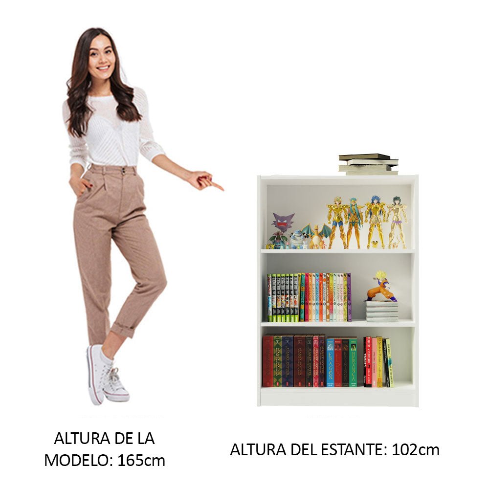 Estantería Infantil Blanco 71x102cm con Tres Compartimientos - BIBLIOTECAS Y ESTANTERIAS | Bylmo