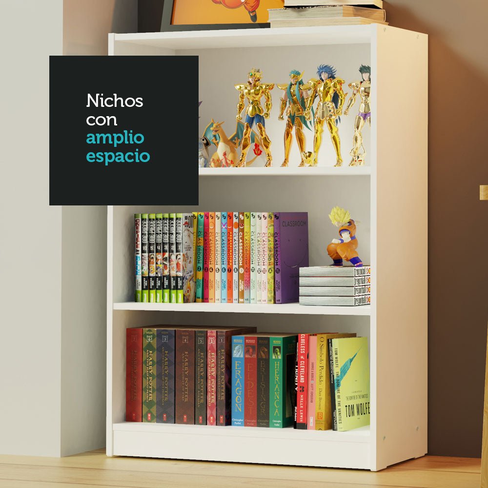 Estantería Infantil Blanco 71x102cm con Tres Compartimientos - BIBLIOTECAS Y ESTANTERIAS | Bylmo