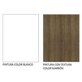 Módulo Para Microondas Glamy Blanco y Marron 70x225cm con Tres Puertas - ALACENAS Y MUEBLES MICROONDAS | Bylmo