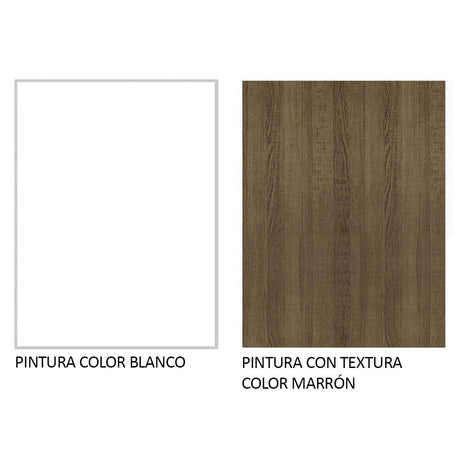 Módulo Para Microondas Glamy Blanco y Marron 70x225cm con Tres Puertas - ALACENAS Y MUEBLES MICROONDAS | Bylmo