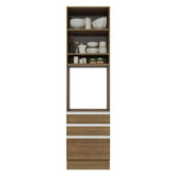 Mueble Microondas Glamy Marron 60x225cm con Tres Cajones y con Patas - ALACENAS Y MUEBLES MICROONDAS | Bylmo