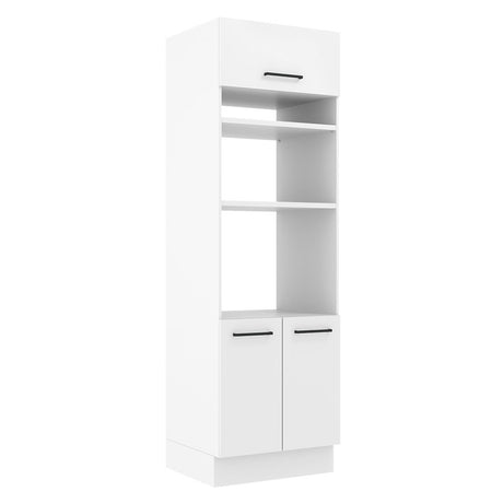 Mueble Microondas Agata Blanco 70x225cm sin Cajones y con Patas - ALACENAS Y MUEBLES MICROONDAS | Bylmo