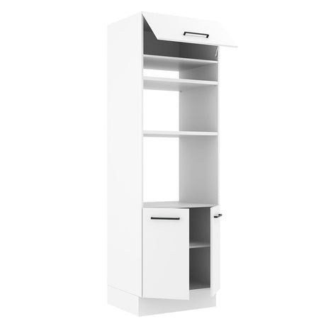 Mueble Microondas Agata Blanco 70x225cm sin Cajones y con Patas - ALACENAS Y MUEBLES MICROONDAS | Bylmo