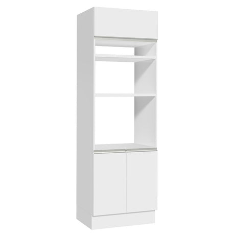 Mueble Microondas Glamy Blanco 70x225cm sin Cajones y con Patas - ALACENAS Y MUEBLES MICROONDAS | Bylmo