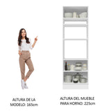 Mueble Microondas Glamy Blanco 70x225cm sin Cajones y con Patas - ALACENAS Y MUEBLES MICROONDAS | Bylmo