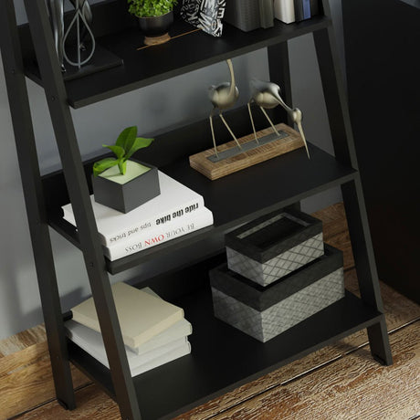 Combo Escritorio y Biblioteca Alaska Negro 136x77cm con Tres Cajones y con Archivador - ESCRITORIOS | Bylmo