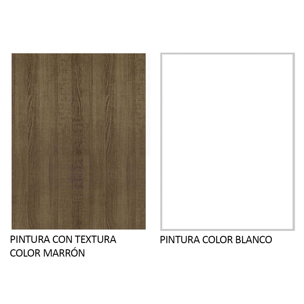 Mueble Inferior de Cocina Agata Marron y Blanco 150x81cm sin Mesón sin Estufa y con Dos Cajones - MUEBLES INFERIORES DE COCINA | Bylmo