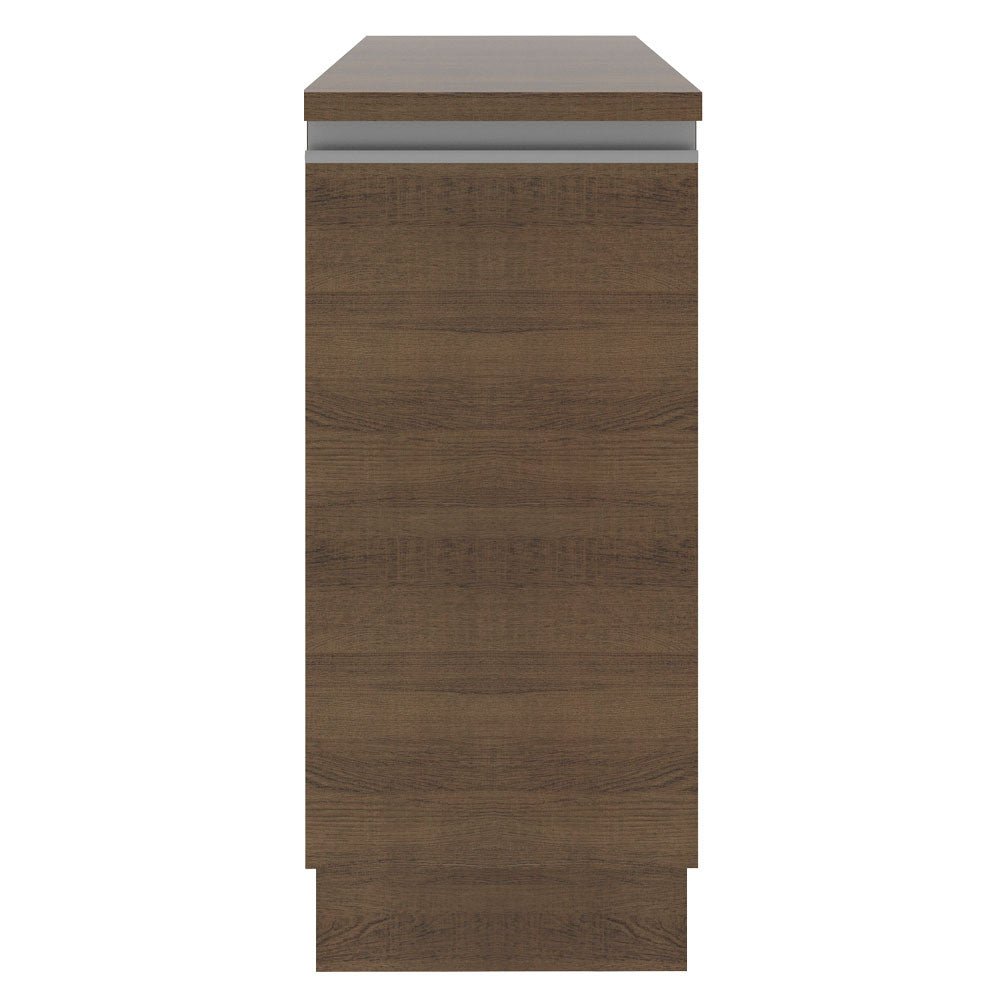 Mueble Inferior de Cocina Glamy Marron 35x84cm con Mesón de Madera sin Estufa y sin Cajones - MUEBLES INFERIORES DE COCINA | Bylmo