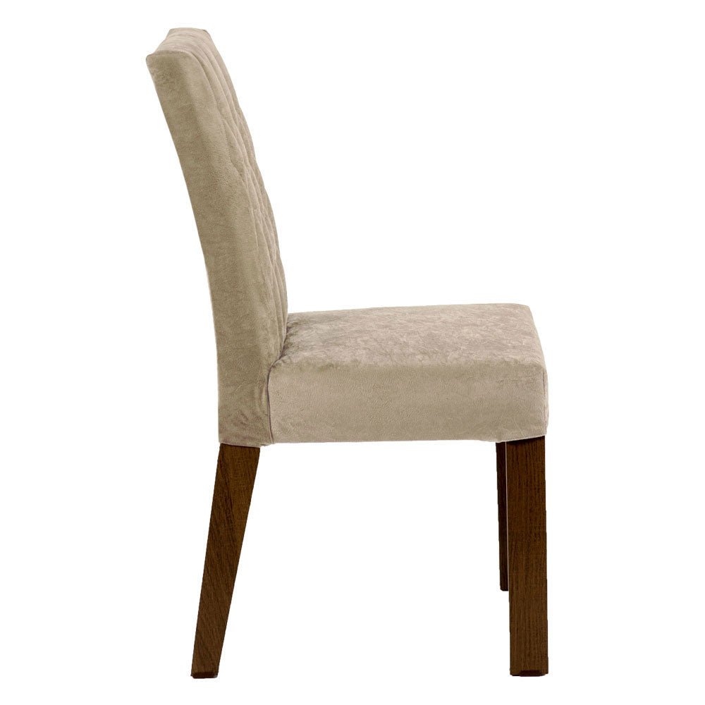 Kit x 2 Sillas Comedor Marron y Beige 45x94cm con Espaldar y de Asiento Cuadrado - SILLAS Y BUTACOS | Bylmo