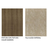 Kit x 2 Sillas Comedor Marron y Beige 45x94cm con Espaldar y de Asiento Cuadrado - SILLAS Y BUTACOS | Bylmo