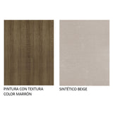 Kit x 4 Sillas Comedor Marron y Beige 37x89cm con Espaldar y de Asiento Cuadrado - SILLAS Y BUTACOS | Bylmo