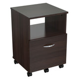 Archivador Wengue 40x58cm Tamaño Oficio con Ruedas y Un Cajón - ARCHIVADORES | Bylmo