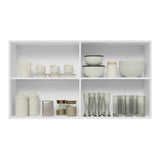 Gabinete de Cocina Glamy Blanco 120x66cm Flotante con Dos Puertas - ALACENAS Y MUEBLES MICROONDAS | Bylmo