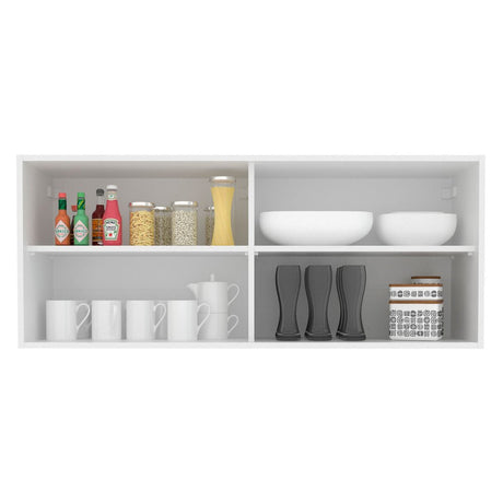 Gabinete de Cocina Glamy Blanco 120x50cm Flotante con Dos Puertas - ALACENAS Y MUEBLES MICROONDAS | Bylmo
