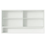 Gabinete de Cocina Glamy Blanco 120x66cm Flotante con Dos Puertas Corredizas de Cristal - ALACENAS Y MUEBLES MICROONDAS | Bylmo