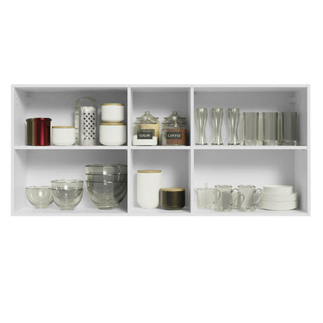 Gabinete de Cocina Agata Blanco 150x66cm Flotante con Dos Puertas - ALACENAS Y MUEBLES MICROONDAS | Bylmo