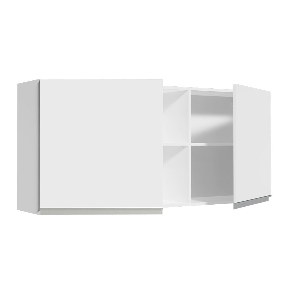 Gabinete de Cocina Glamy Blanco 150x66cm Flotante con Dos Puertas - ALACENAS Y MUEBLES MICROONDAS | Bylmo