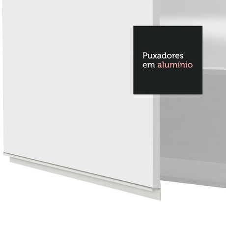 Gabinete de Cocina Glamy Blanco 150x66cm Flotante con Dos Puertas - ALACENAS Y MUEBLES MICROONDAS | Bylmo