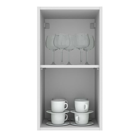 Gabinete de Cocina Agata Blanco 35x66cm Flotante con Una Puerta - ALACENAS Y MUEBLES MICROONDAS | Bylmo