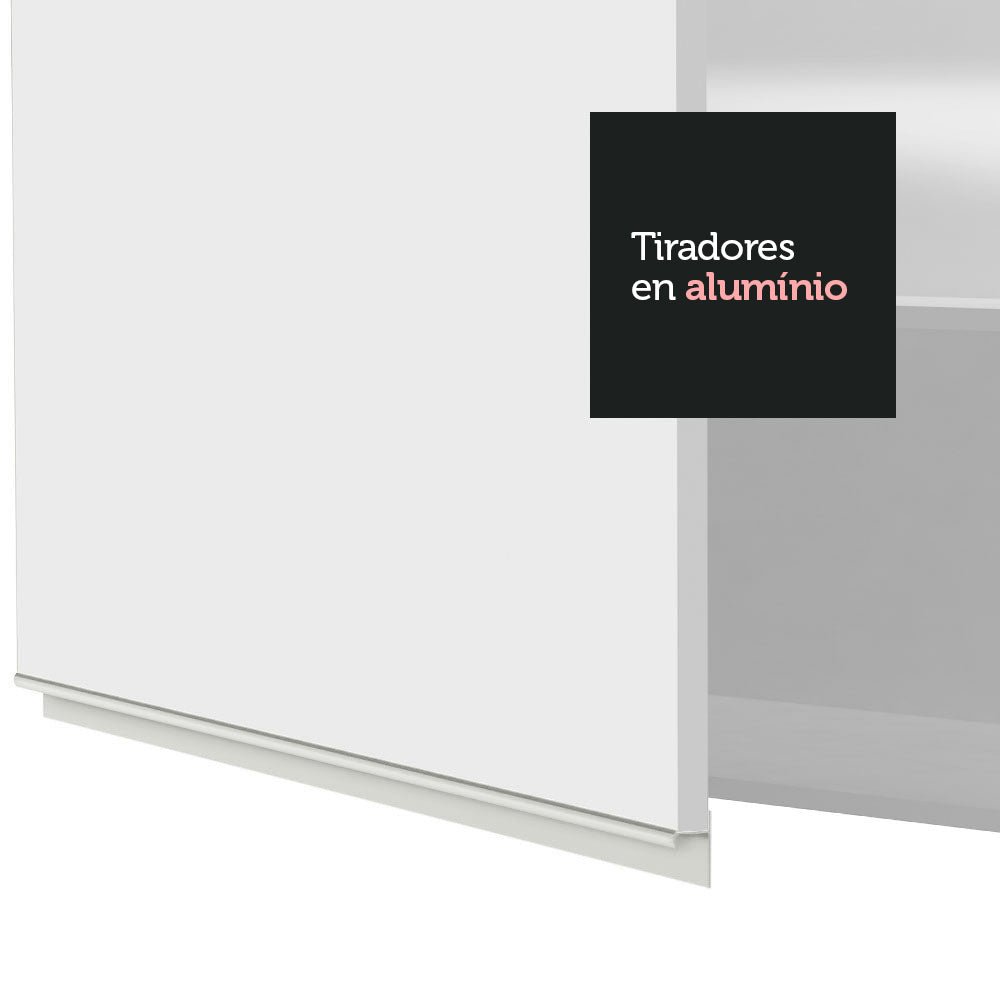 Gabinete de Cocina Glamy Blanco 35x66cm Flotante con Una Puerta - ALACENAS Y MUEBLES MICROONDAS | Bylmo