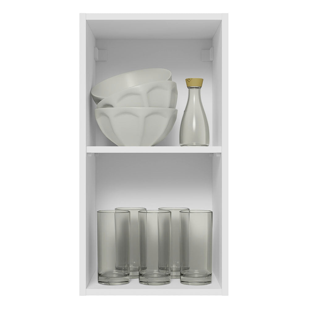 Gabinete de Cocina Glamy Blanco 35x66cm Flotante con Una Puerta - ALACENAS Y MUEBLES MICROONDAS | Bylmo