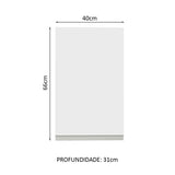 Gabinete de Cocina Glamy Blanco 40x66cm Flotante con Una Puerta - ALACENAS Y MUEBLES MICROONDAS | Bylmo
