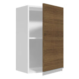 Gabinete de Cocina Glamy Blanco y Marron 40x66cm Flotante con Una Puerta - ALACENAS Y MUEBLES MICROONDAS | Bylmo