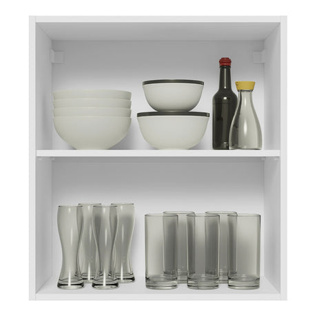 Gabinete de Cocina Glamy Blanco 60x66cm Flotante con Una Puerta - ALACENAS Y MUEBLES MICROONDAS | Bylmo