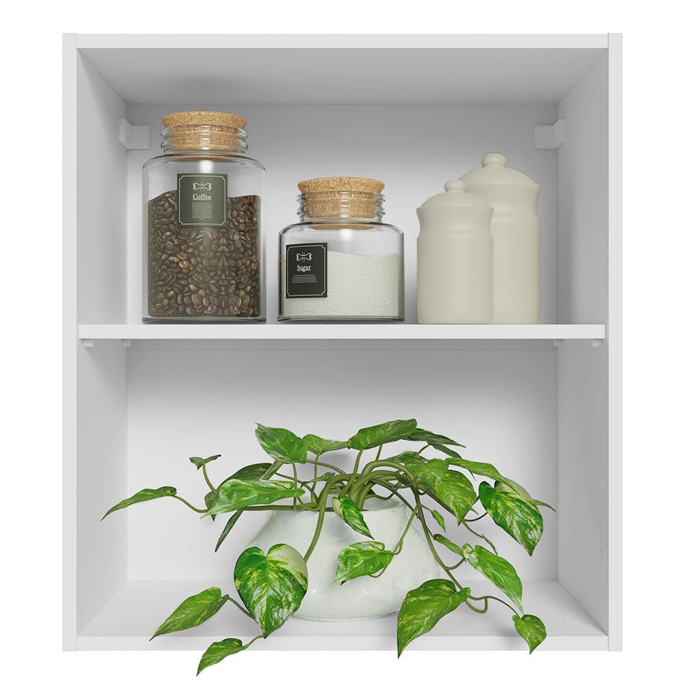 Gabinete de Cocina Glamy Blanco 60x66cm Flotante sin Puertas - ALACENAS Y MUEBLES MICROONDAS | Bylmo