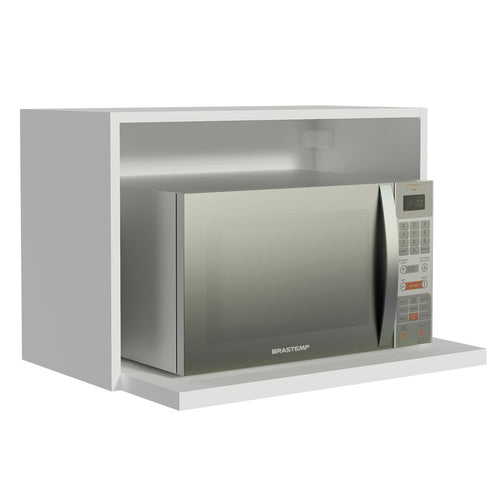 Gabinete De Cocina Glamy Blanco 60x40cm Flotante Sin Puertas