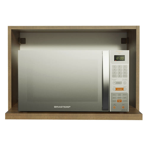 Gabinete De Cocina Glamy Marron 60x40cm Flotante Sin Puertas