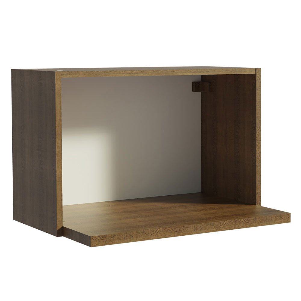 Gabinete de Cocina Glamy Marron 60x40cm Flotante sin Puertas - ALACENAS Y MUEBLES MICROONDAS | Bylmo