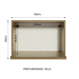 Gabinete de Cocina Glamy Marron 60x40cm Flotante sin Puertas - ALACENAS Y MUEBLES MICROONDAS | Bylmo
