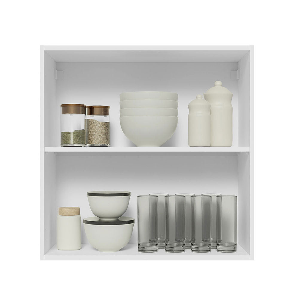 Gabinete de Cocina Glamy Blanco 70x66cm Flotante con Dos Puertas - ALACENAS Y MUEBLES MICROONDAS | Bylmo