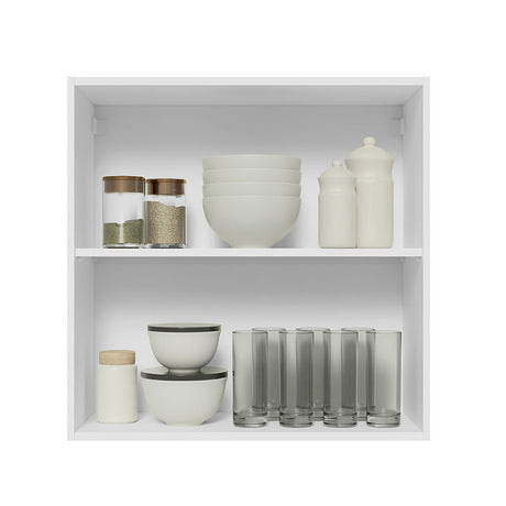 Gabinete de Cocina Glamy Blanco 70x66cm Flotante con Dos Puertas - ALACENAS Y MUEBLES MICROONDAS | Bylmo