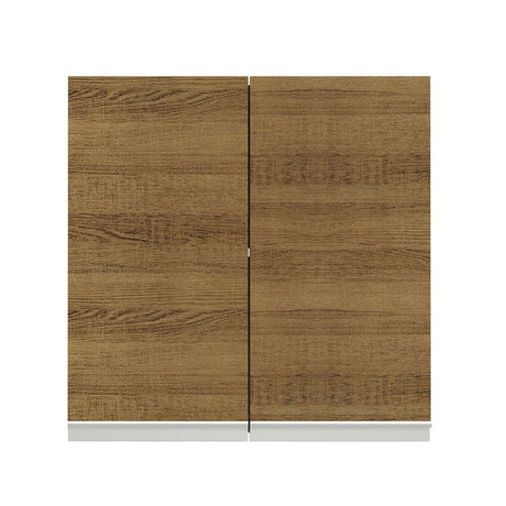 Gabinete de Cocina Glamy Blanco y Marron 70x66cm Flotante con Dos Puertas - ALACENAS Y MUEBLES MICROONDAS | Bylmo