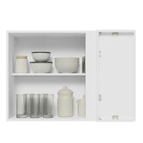 Gabinete de Cocina Glamy Blanco 94x66cm Flotante con Una Puerta - ALACENAS Y MUEBLES MICROONDAS | Bylmo