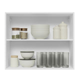 Gabinete de Cocina Glamy Blanco 80x66cm Flotante con Dos Puertas - ALACENAS Y MUEBLES MICROONDAS | Bylmo