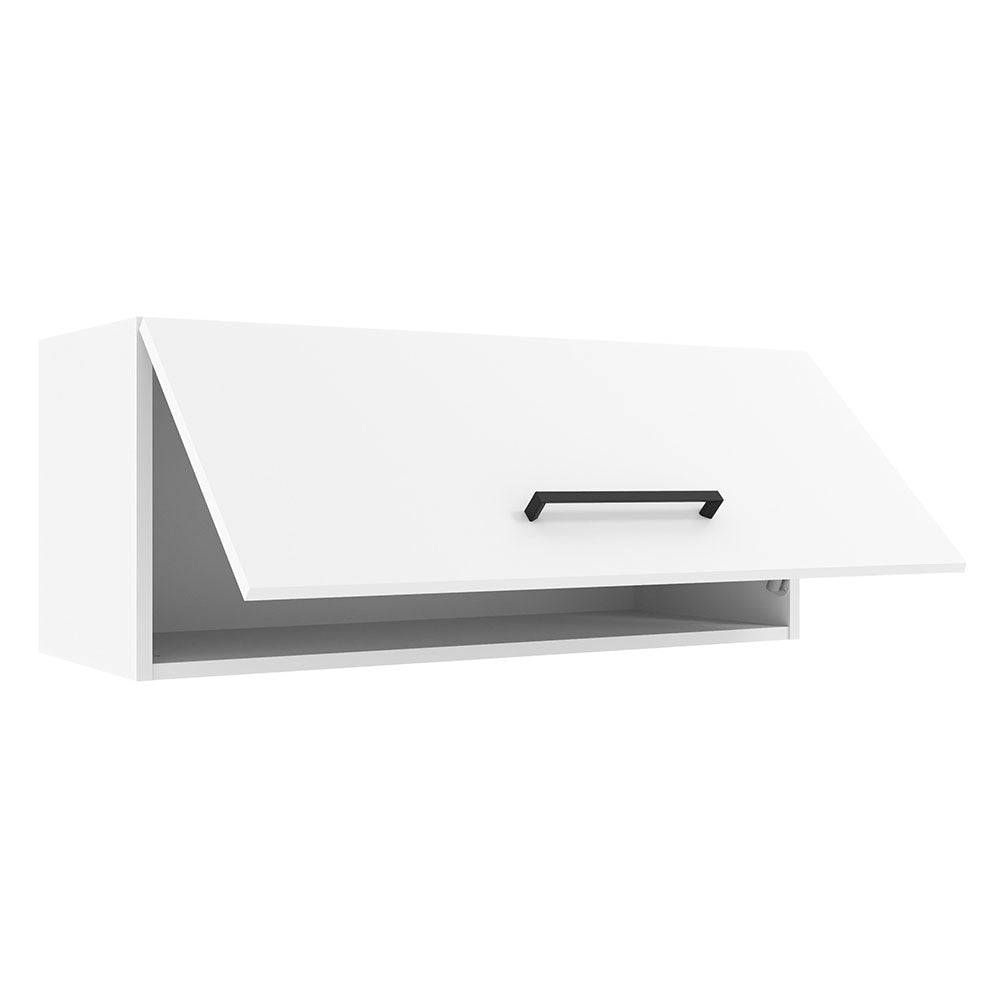 Gabinete de Cocina Agata Blanco 80x33cm Flotante con Dos Puertas - ALACENAS Y MUEBLES MICROONDAS | Bylmo