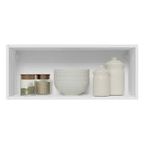 Gabinete de Cocina Glamy Blanco 80x33cm Flotante con Una Puerta - ALACENAS Y MUEBLES MICROONDAS | Bylmo