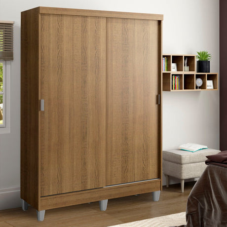 Closet Luke Marron 120x192cm con Dos Cajones y con Tres Entrepaños - CLOSETS | Bylmo