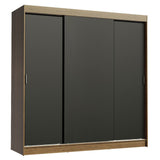 Closet Reno Marron y Negro 180x205cm con Cuatro Cajones y con Seis Entrepaños - CLOSETS | Bylmo
