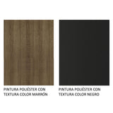 Closet Reno Marron y Negro 180x205cm con Cuatro Cajones y con Seis Entrepaños - CLOSETS | Bylmo