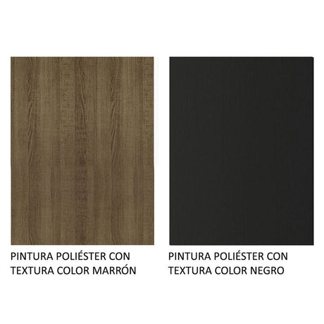 Closet Reno Marron y Negro 180x205cm con Cuatro Cajones y con Seis Entrepaños - CLOSETS | Bylmo
