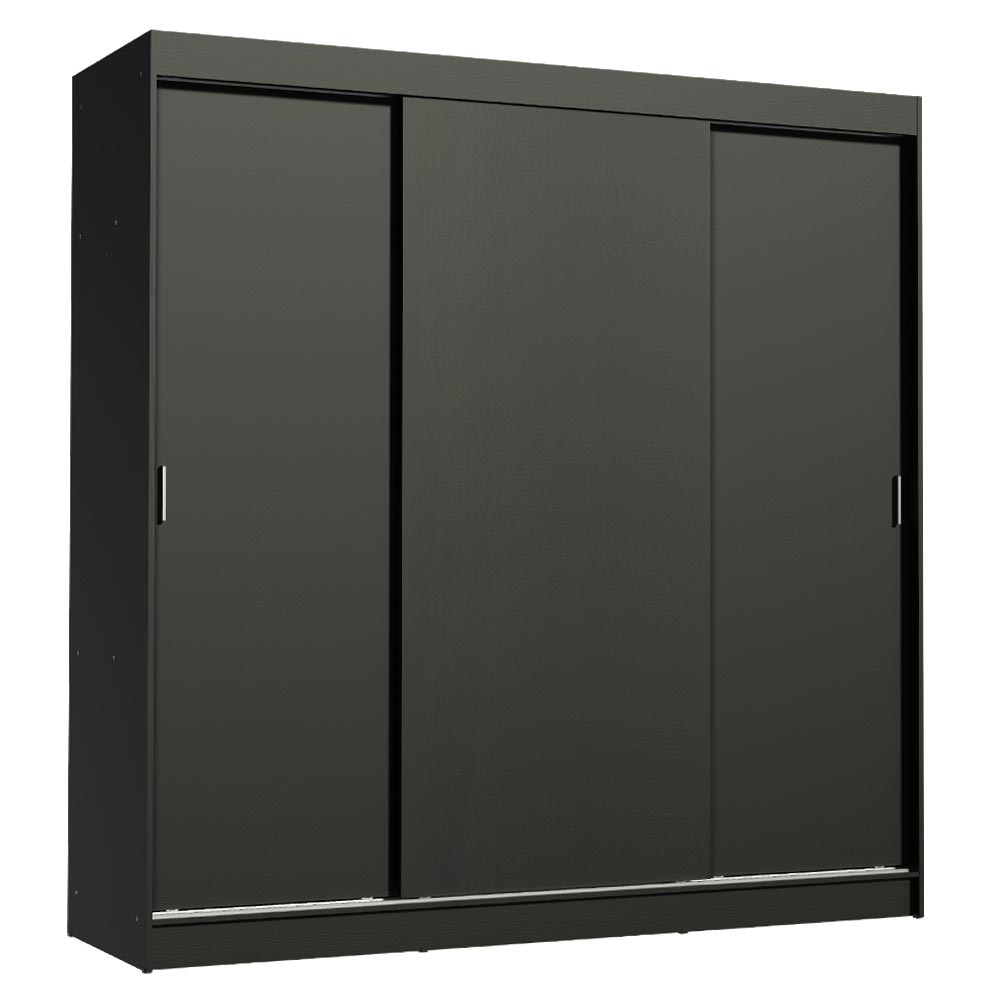 Closet Reno Negro 180x205cm con Cuatro Cajones y con Seis Entrepaños - CLOSETS | Bylmo