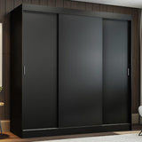 Closet Reno Negro 180x205cm con Cuatro Cajones y con Seis Entrepaños - CLOSETS | Bylmo